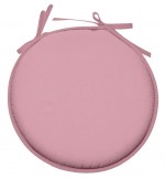 Galette de chaise ronde Unie Pop color 40 cm Rose poudre